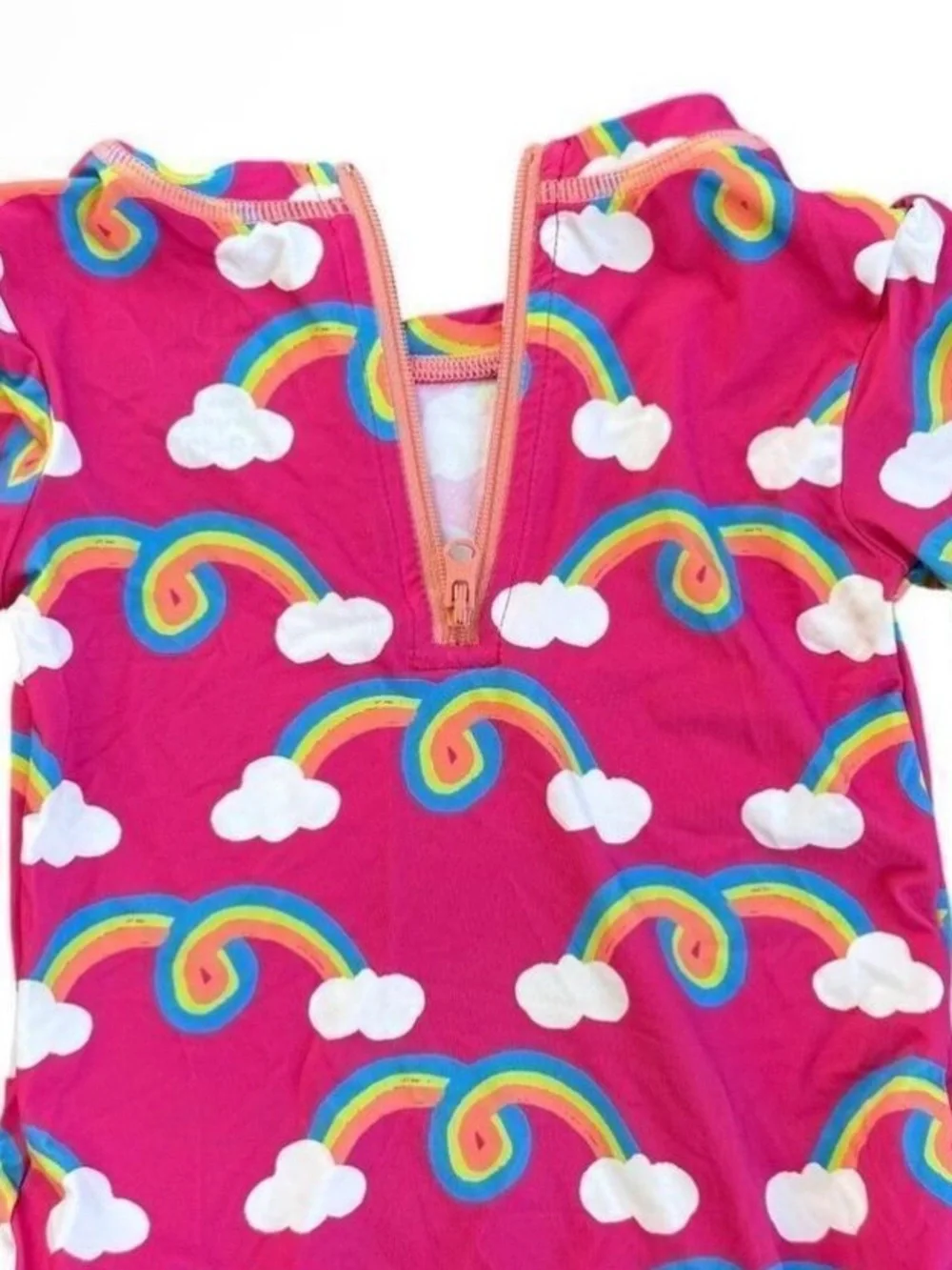 Hatley Rainbow Rash Guard One Piece Swimsuit 9-12 Months